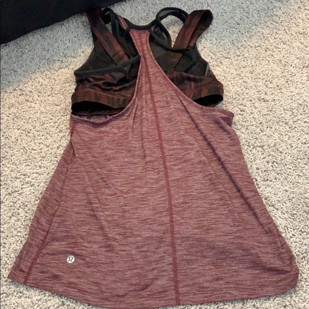 Lululemon tank top with bra attached